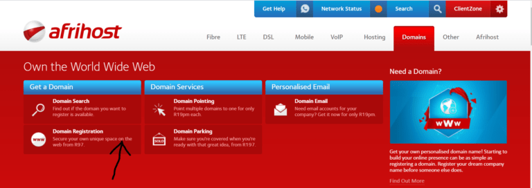 Blog 1 Afrihost domain registration