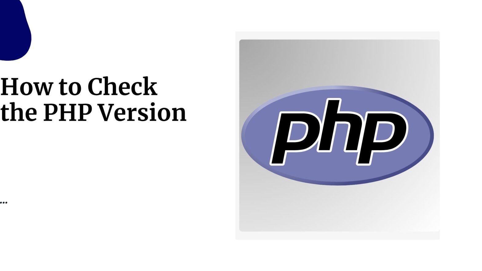 How to Check the PHP Version
